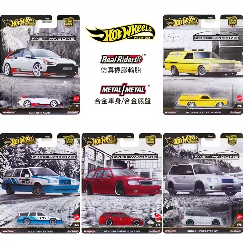 

In Stock Genuine Hot Wheels Car Culture Wagons Set Toy Cars Model Iron Bottom Rubber Tire Fpy86 Decoration Collect Toy Car Gifts