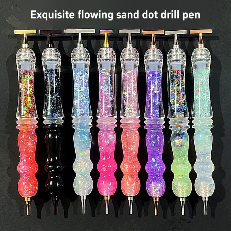 Hot Shiny Quicksand Diamond Painting Pen Tips Colorful Embroidery Thread Diamond Painting Metal Tools & Accessories DIY Crafts