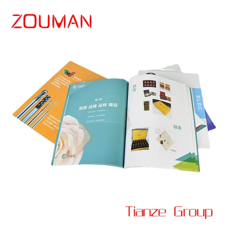 Custom , Cheap brochure printing service Customized red printed logo promotion flyer leaflet catalog booklet printing promotiona