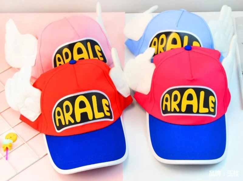 애니메이션 Dr. Slump Hat 코스프레 Arale 천사 날개 모자 코튼 야구 모자 성인 태양 모자 오리 혀 모자