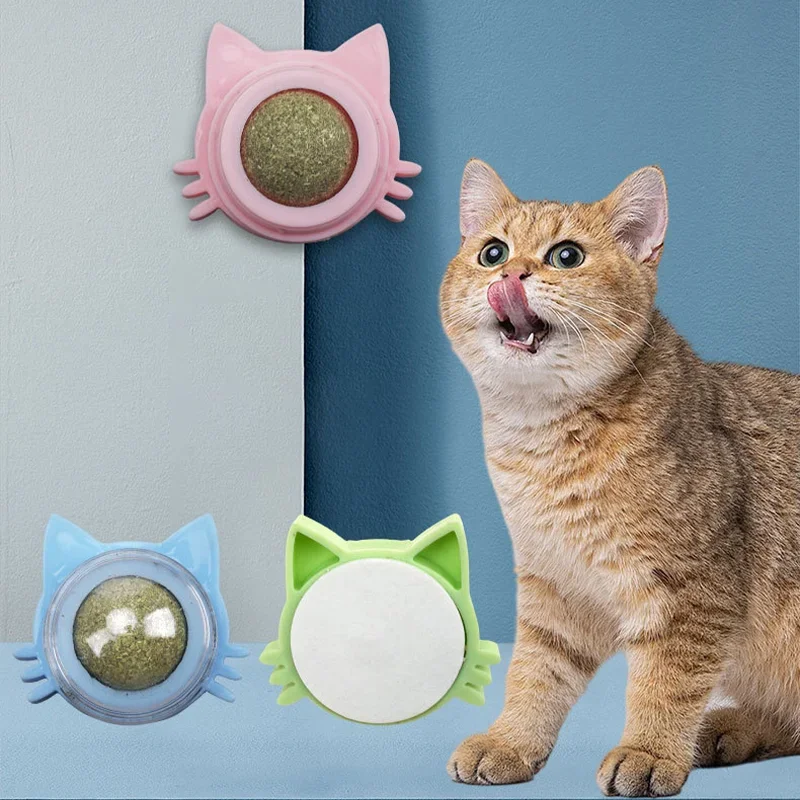 Lustige und leckbare Katzenminze-Bälle, Katzensnacks, Spielzeug für Kätzchen zum Spielen und Kauen zur Zahnreinigung, geeignet für kleine und mittelgroße Katzen