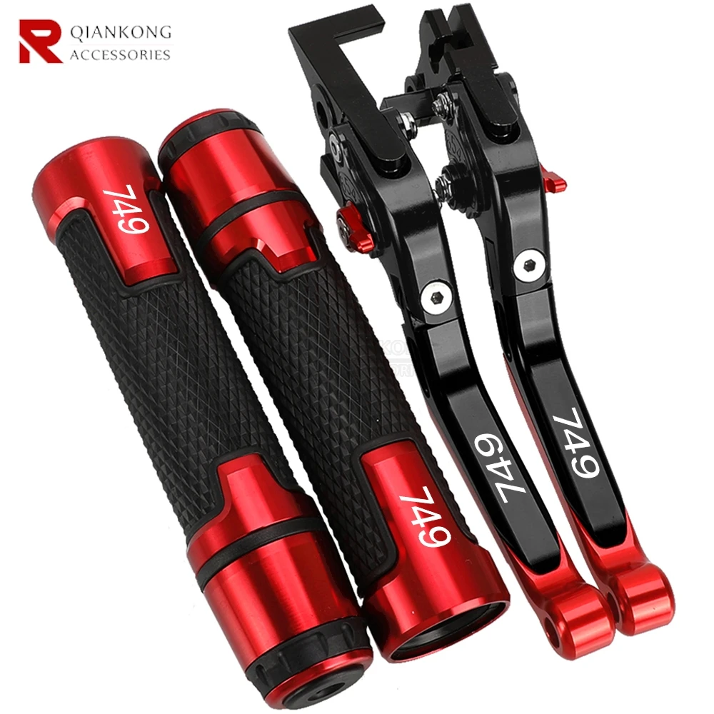 

Motorcycle Accessories Adjustable Brake Clutch Levers Handlebar grips ends For Dukati 749/S/R 749S 749R 2003-2006 2005 2004