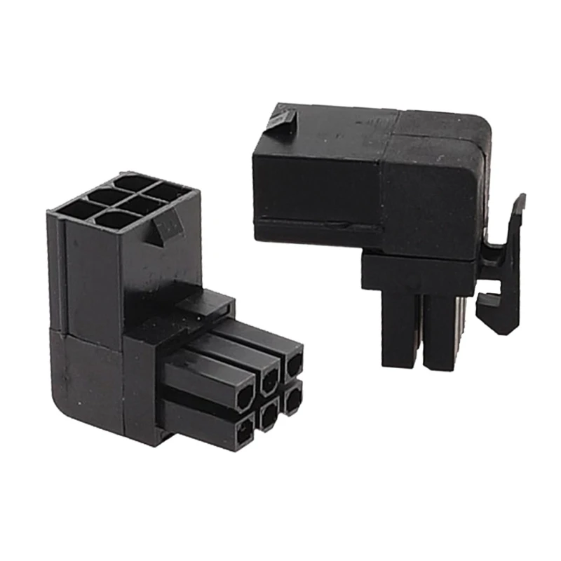 Highly Accuracy 90° Graphics Card Elbow 90Degree Angle 6pin Connectors Graphics Card Elbow Positive Direction Connectors