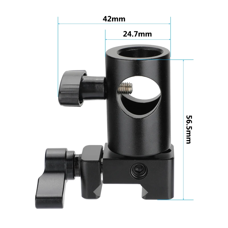 HDRIG-abrazadera de liberación rápida, abrazadera estándar NATO A Adaptador de roseta, 1/4 "-20 agujeros de rosca y 15mm 16mm, abrazadera de varilla para brazo mágico DIY