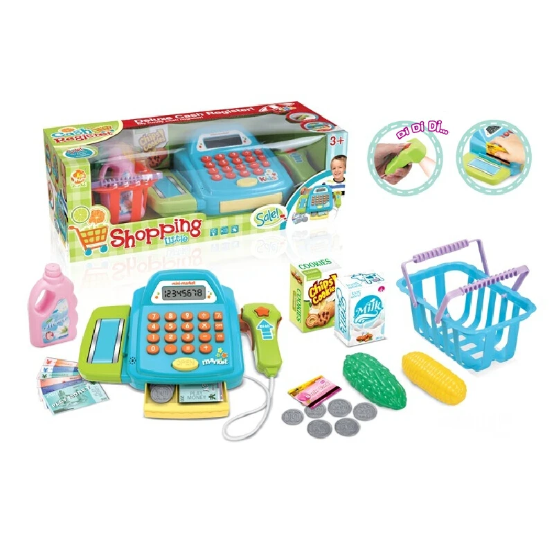 Children'S Puzzle Play  At Home Simulation Supermarket  Cash Register For Kids Cashier Intelligent Cash Register ﻿Cash Register