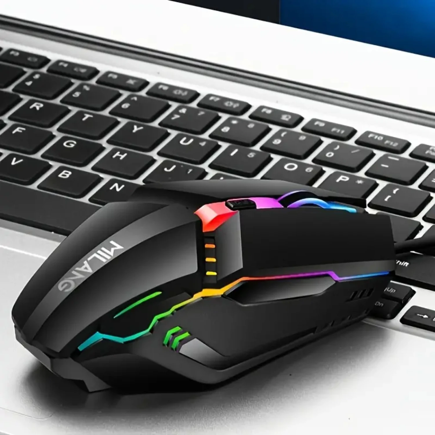 LED Gaming Mouse with Stunning Lighting, High Precision USB Wired for Desktop Computer and Notebook Laptops