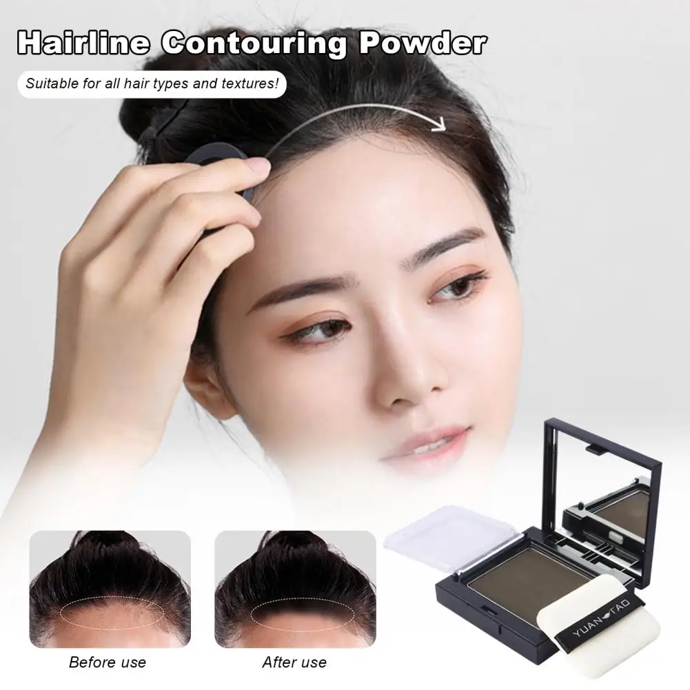 Sweatproof Contour Palette para Cabelo, Hairline Shadow Powder, Textura macia, Tingimento de cabelos para cabelos precisos, Windproof