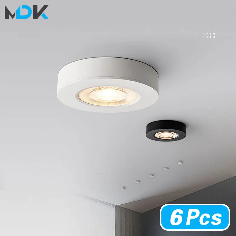 6pcs LED Downlight Ultra Thin Ceiling Lamp COB Spotlight 5W 7W 9W 12W 15W 18W Panel Light AC220V 230V Cabinet Wine Jewelry Show