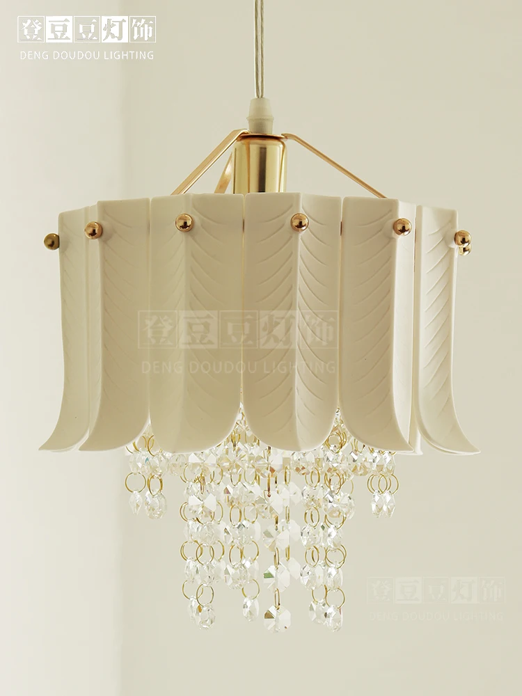 Light luxury modern minimalist ceramic chandelier bedroom bay window bedside entrance hallway balcony crystal chandelier