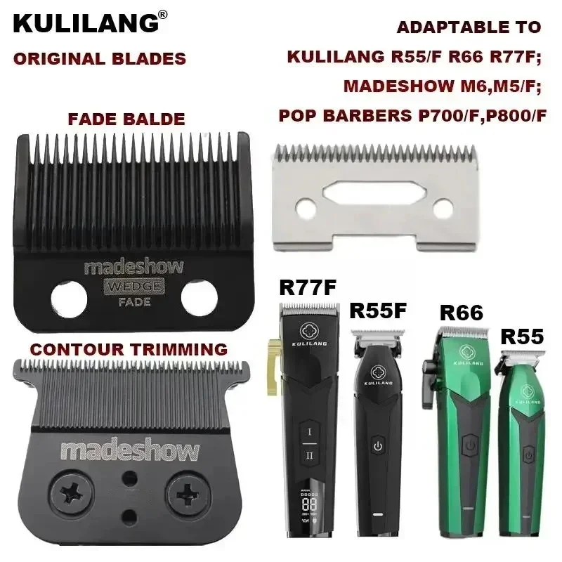 Suitable for Hair Clipper Replacement Blades, Precision Cutting, Smooth Design, for Madeshow and Kulilang R55(F) Series Clippers