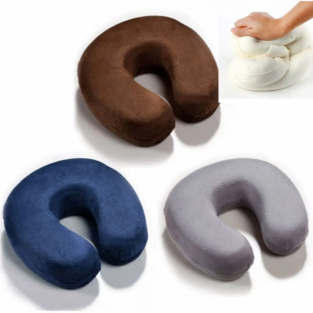 Universal Inflatable Convenient Soft Support Travel U Shaped Air Pillow Cushion Neck Head