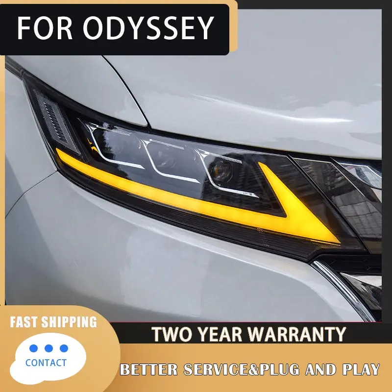 Car Styling For Honda Odyssey Headlight assembly 2015-2021 LED daytime running lights with LED lenser Headlamps