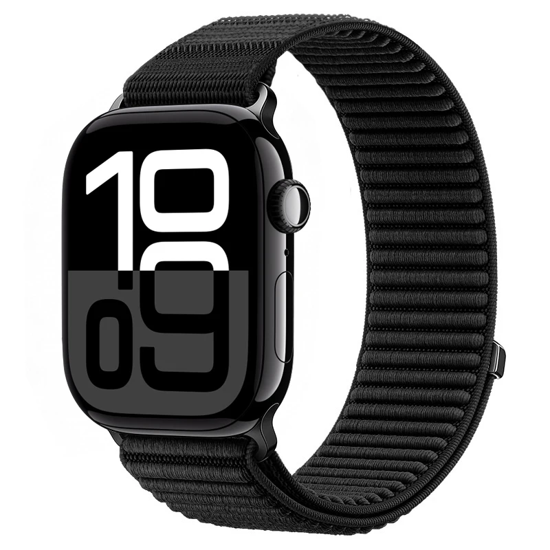 Sport-Nylon-Schlaufenarmband für Apple Watch-Armbänder 46 mm 44 mm 40 mm 42 mm 45 mm 41 mm Correa-Armband iWatch-Serie 11 SE 10 9 8 7 Ultra 3