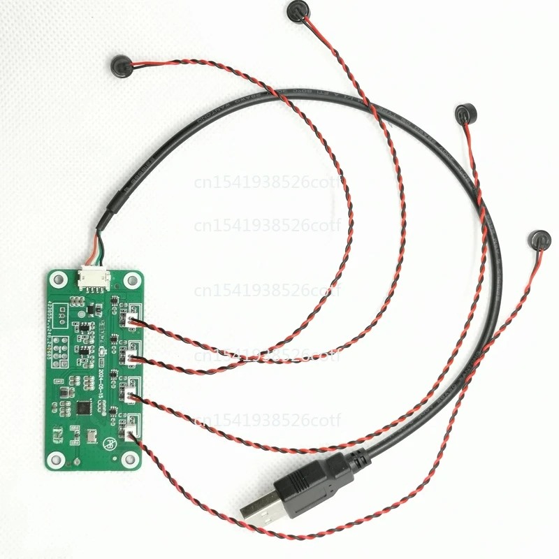 USB four microphone, microphone array 4 electret microphone original data source synchronous acquisition