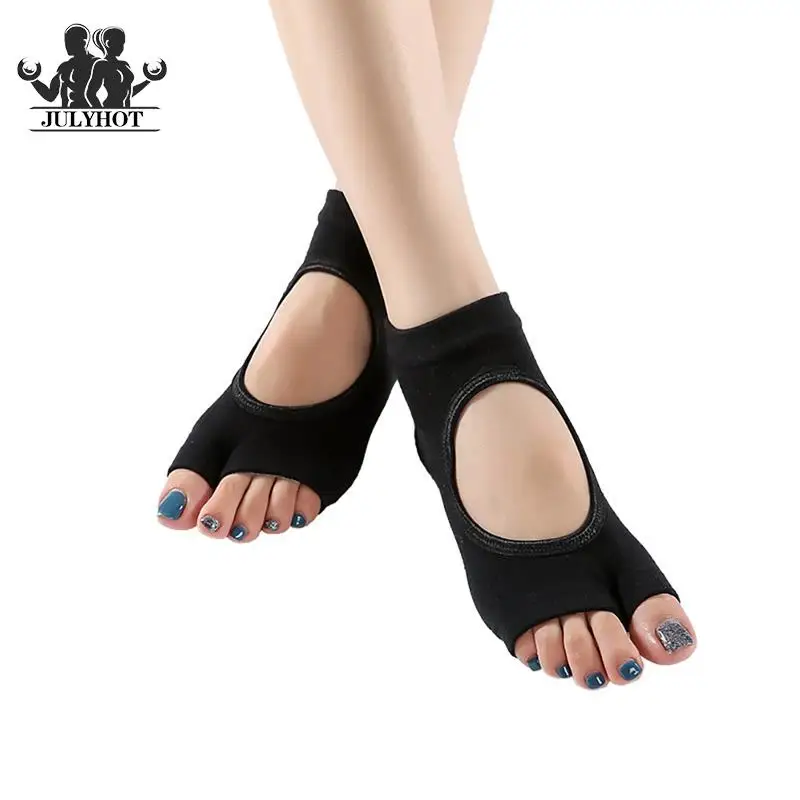 Women Two Toe Yoga Socks Non-slip Shockproof Sport Cotton Pilates Sock Quick-Dry Ballet Professiona Dance Sock