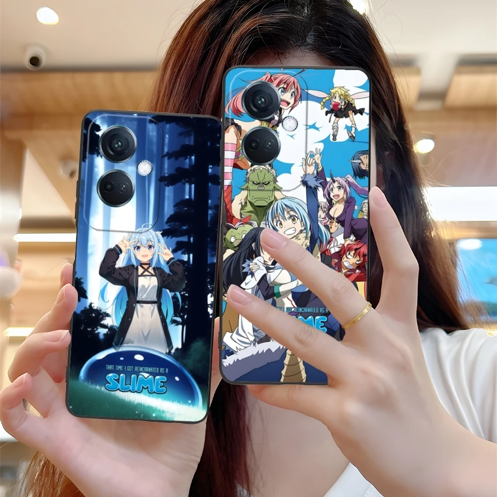 Slime Tensura Rimuru Mobile Phone Case for OPPO Find X5 X3 X2 A93 Reno 8 7 Pro A74 A72 A53 Black Soft Phone Cover Shell