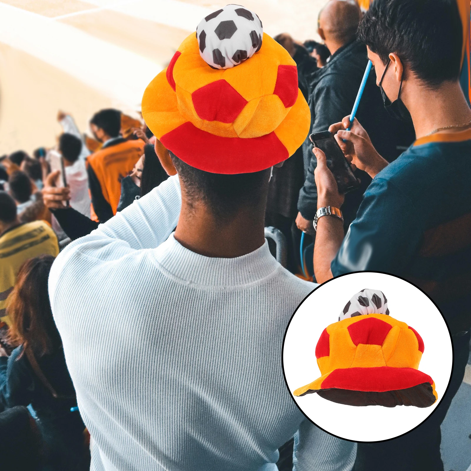 

Football Cap Soccer Game Hat Sports Caps Soft Materials Head Decor Costume Parties Nightclubs Football Match 2024