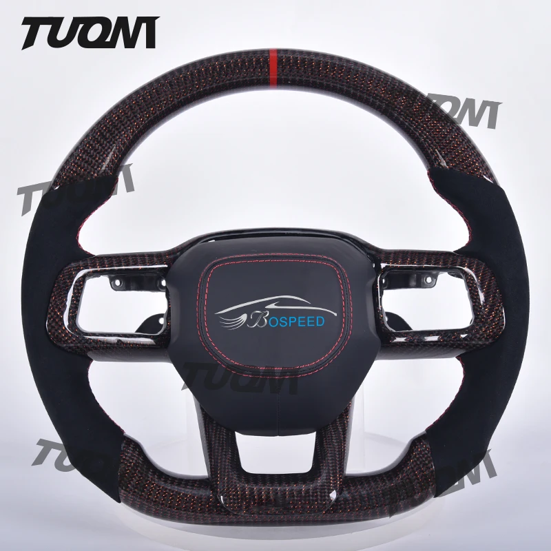 Alcantara Carbon Fiber Car Steering Wheel For Ford Mustang