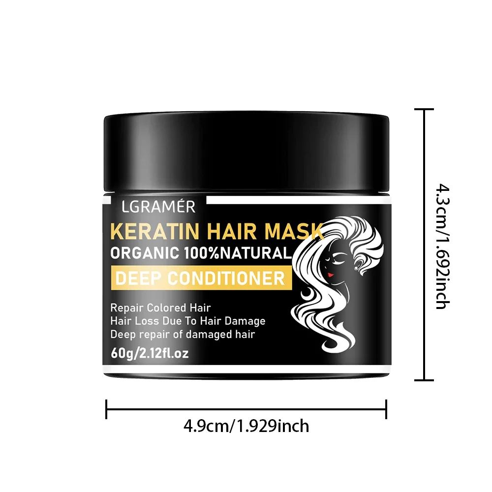 Keratin Hair Mask For Damage Hair Magical Treatment Frizzy Soft Smooth Shiny Professional Hair Straighten Conditioner Scalp Care