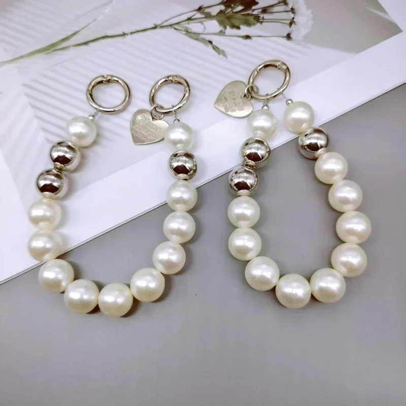 

Mobile phone chain handmade bead chain love pendant luggage extension chain accessories handheld mobile phone chain accessories