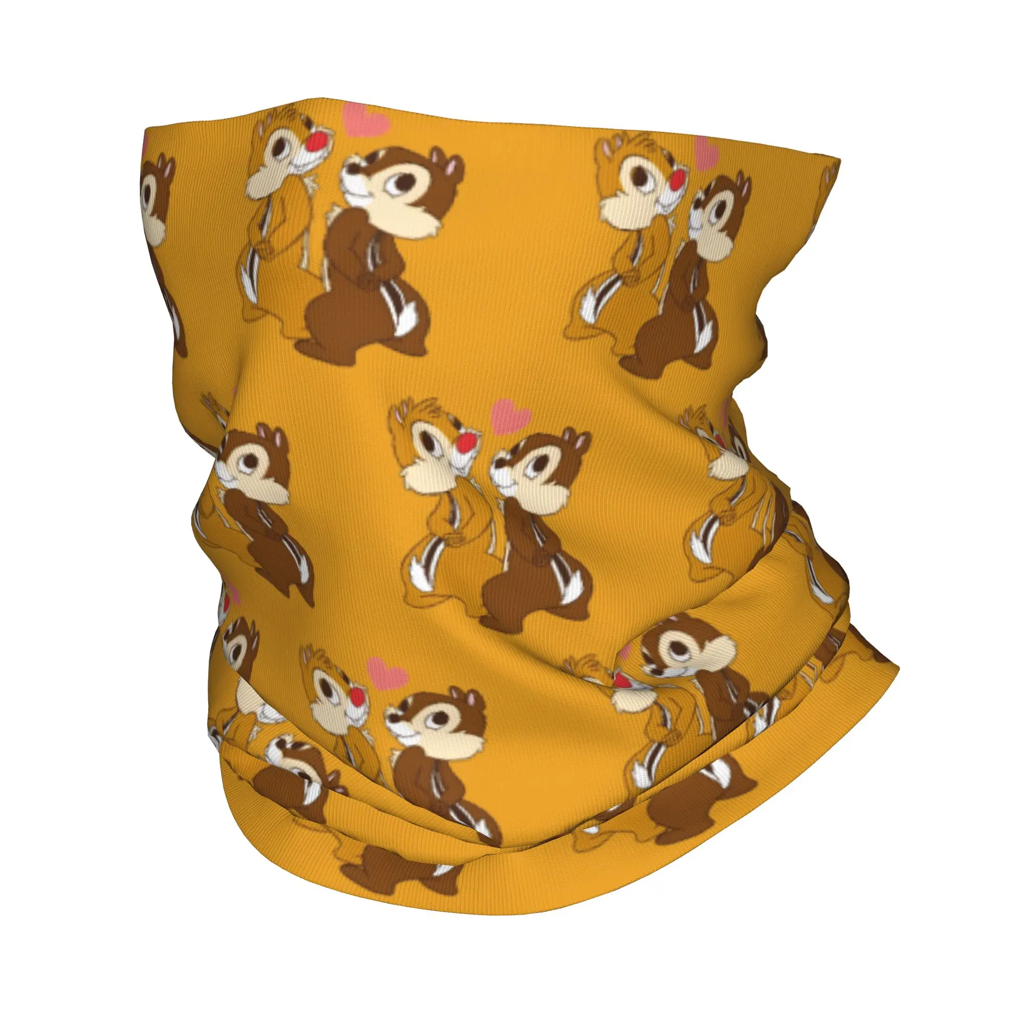 Custom C-Chip And D-Dale Winter Headband Neck Warmer Men Women Hiking Running Tube Scarf Cartoons Characters Face Bandana Gaiter