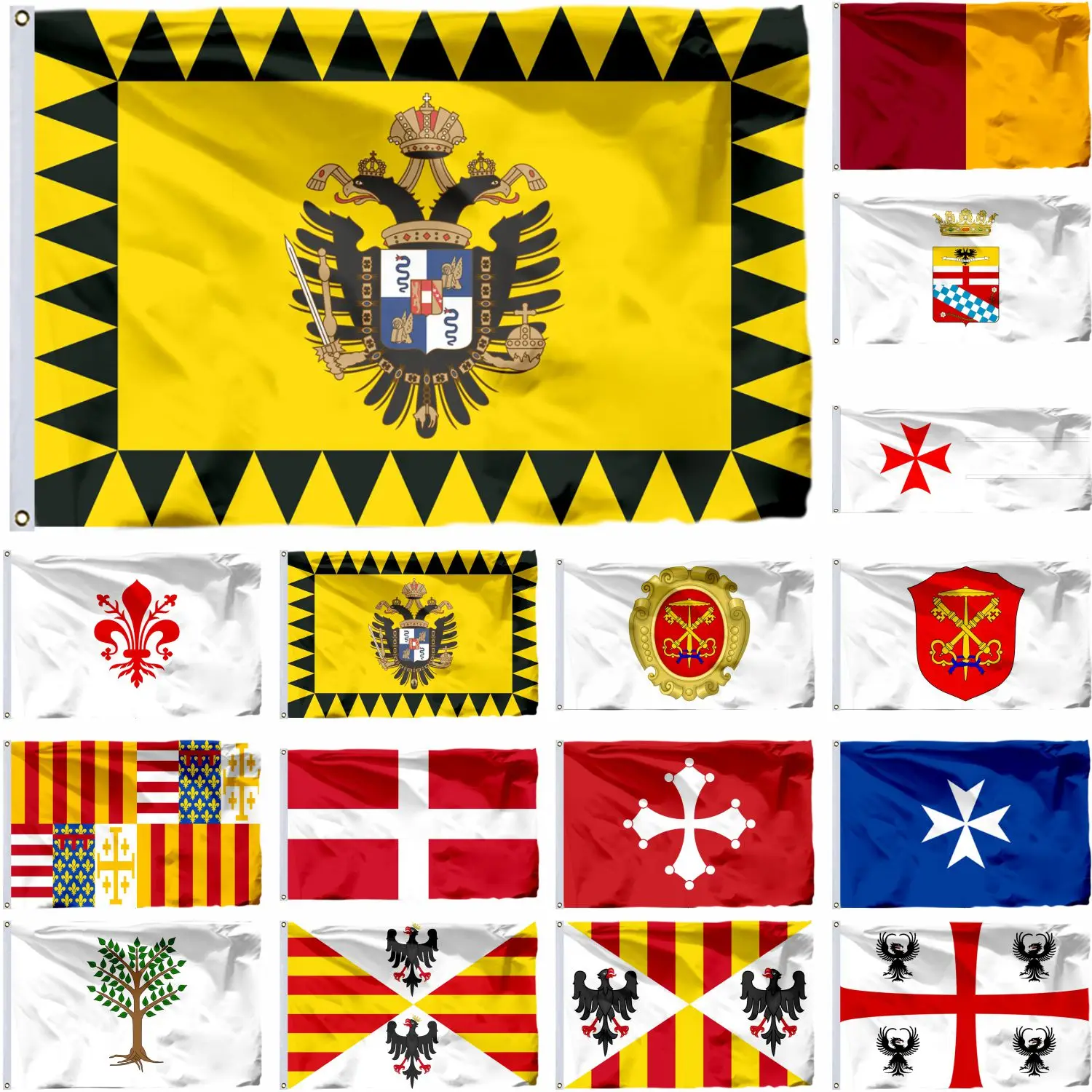 Italy Kingdom of Lombardy Venetia Flag Florence 3X5FT Giudicato of Arborea 90X150CM Republic of Amalfi and Pisa Banner