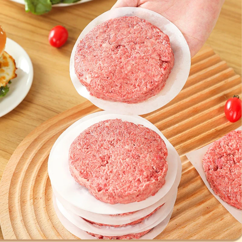 100Pc BBQ Hamburger Patty Paper - 10/11.4/15.3cm Wax Papers to Separate Frozen Pressed Patties - for Burger Patty Paper