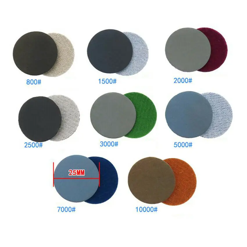 125mm 5 "건식 흰색 샌딩 디스크 궤도 사포 패드 후크 및 루프 80-1200 그릿