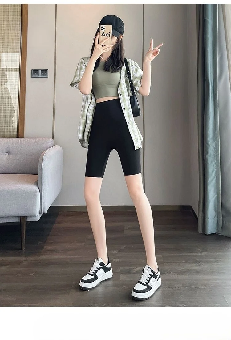 Yogashorts Gym Dames Fitness Sport Been Dames Sport Helder Hardloopbasis Sneldrogend Detail Training Print Atletisch Modaal Licht GF