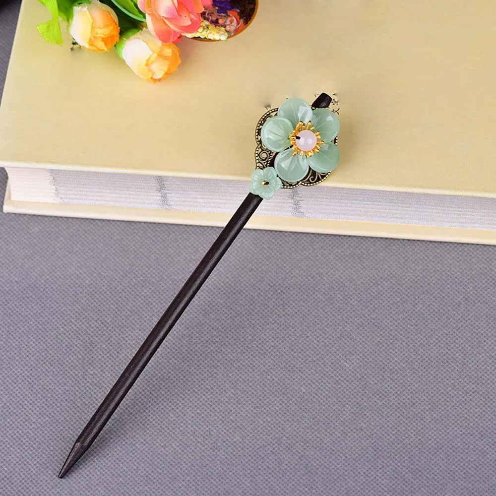 Ancient Wild Chinese Style Female Vintage Girls Wooden Hair Stick Antique Hairpin Han Costume Accessories