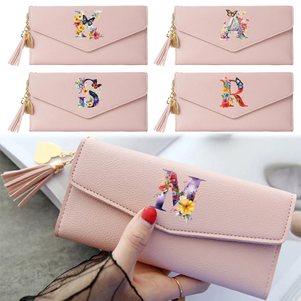 

Women Wallet PU Leather Purse Female Long Wallets Butterfly Pattern Pouch Handbag for Womens Coin Purse Card Holders Clutch