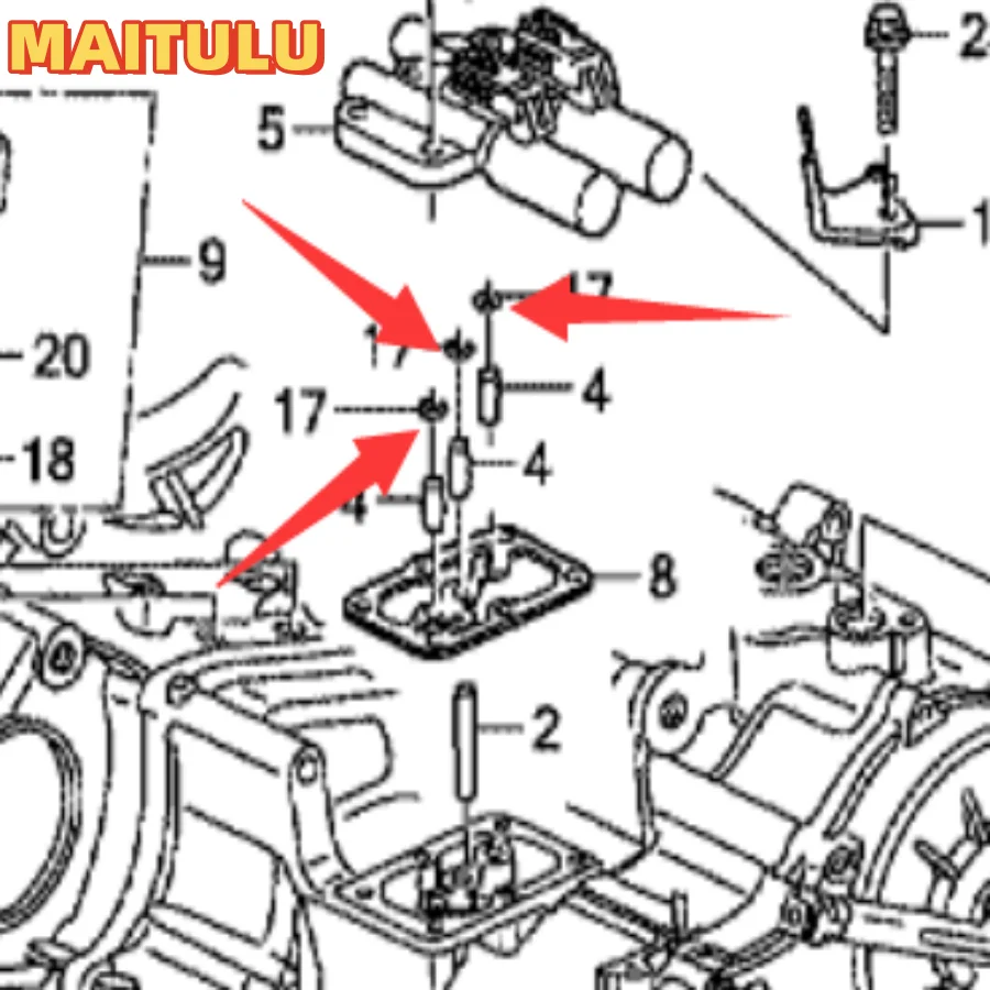 MAITULU-Válvula Solenoide 91301-PC9-003, junta tórica 7,7x2,3 para Honda, piezas de automóviles Oem 91301, Pc9 003, 91301pc9003, 10 unidades por juego