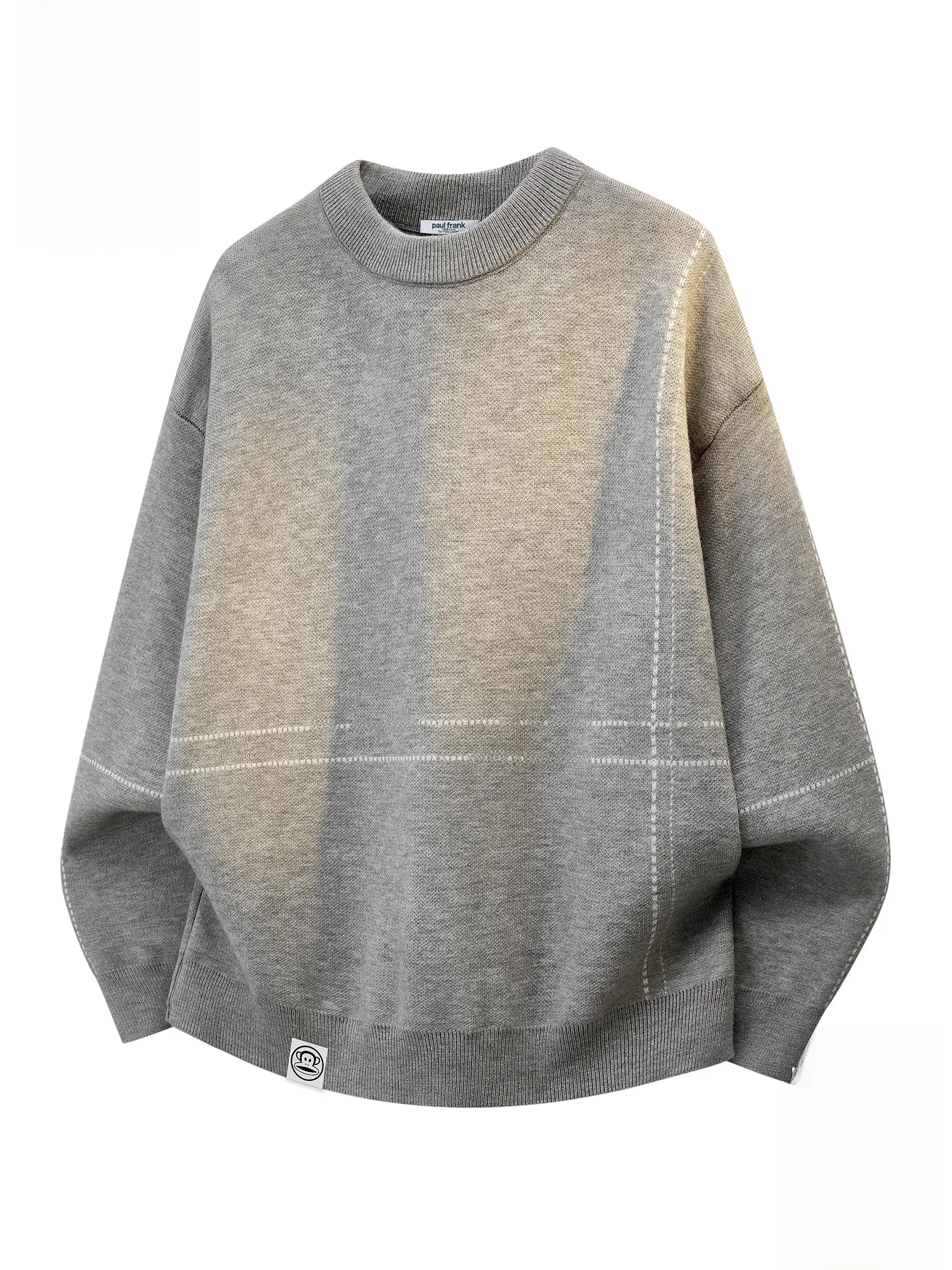 

Вязаный свитер PaulFrank M для осени и зимы, повседневный, с круглым вырезом, в полоску, с узором, удобный, из мягкого материала, модный дизайн