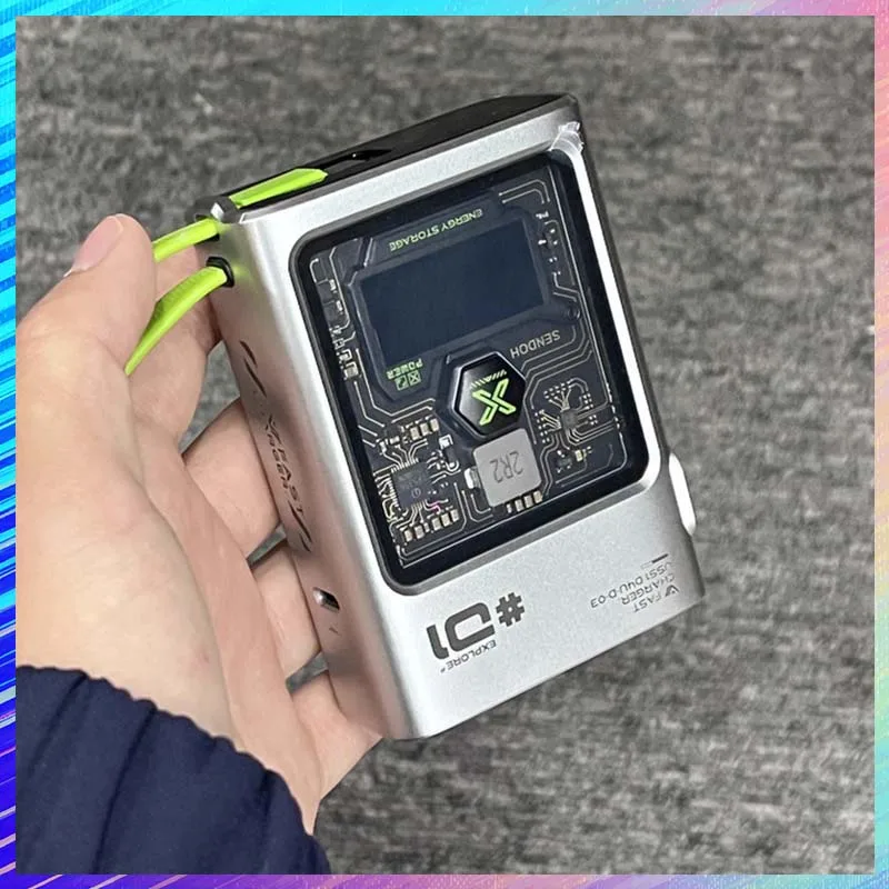 

Cyber Style 22,5 Вт 10000 мАч Power Bank с выходной линией Type-C и вилкой переменного тока Быстрая зарядка для телефона Travel Office Power Bank