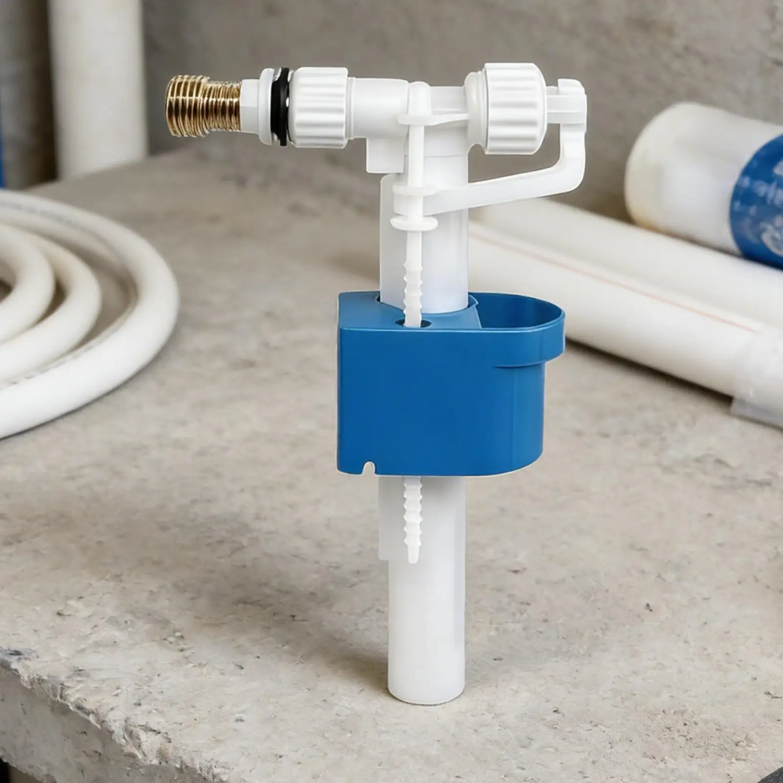 

Toilet Fill Valve Kit Brass Connector Easy Install Universal Replacement Valve for Home Hotel Bathroom Apartment Dormitory