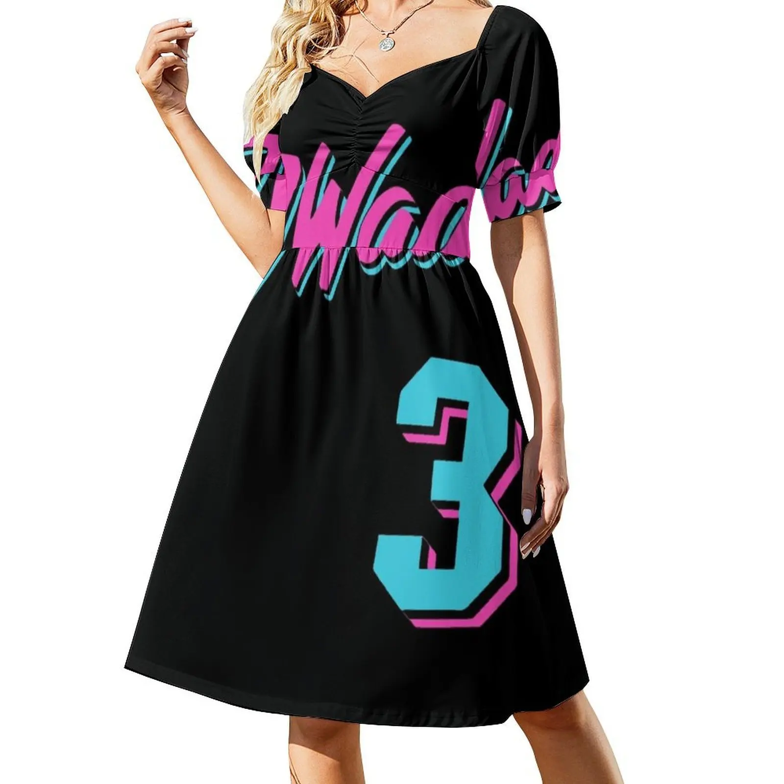 فستان ميامي واد المثير للإجازات للنساء على الشاطئ وحفلات أعياد الميلاد فستان قصير فيليب مايكل توماس ميامي فايس 2006 للفتيات