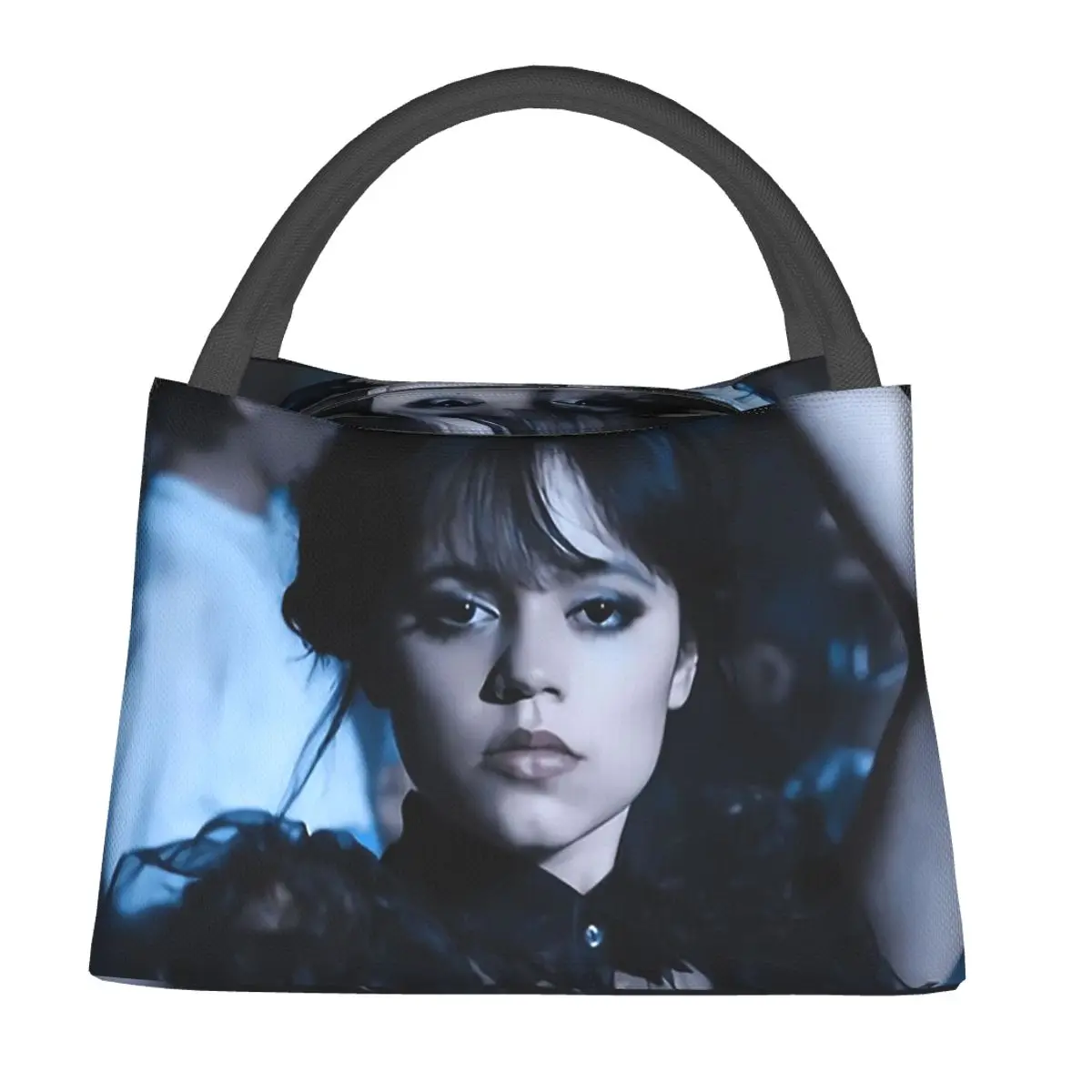 Wednesdays Addams Aka Jenna Ortega Lunch Bags Insulated Bento Box Lunch Tote Picnic Bags Cooler Thermal Bag for Woman work