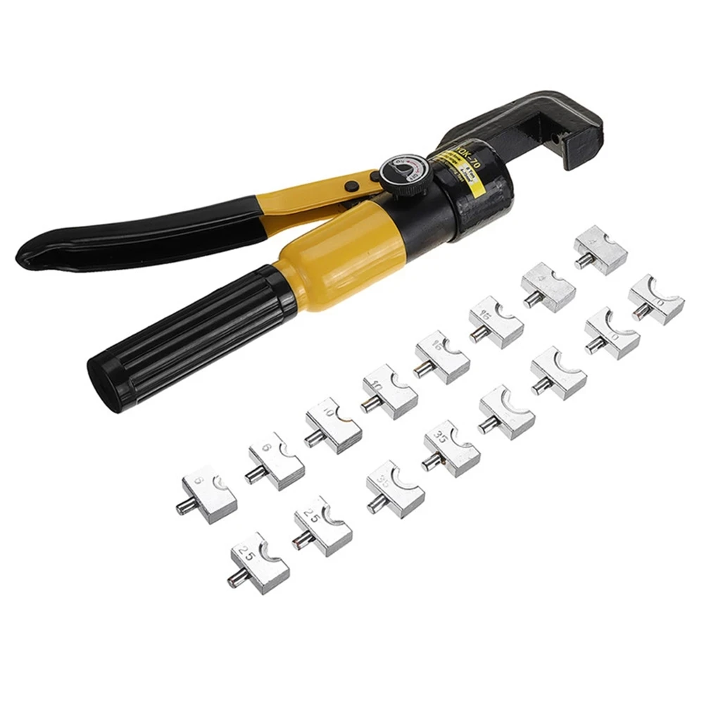 Cable Terminal Lug Hydraulic Crimping Tool Clamp Punch YQK-70 Range 4-70mm2 Pressure 8 Tons