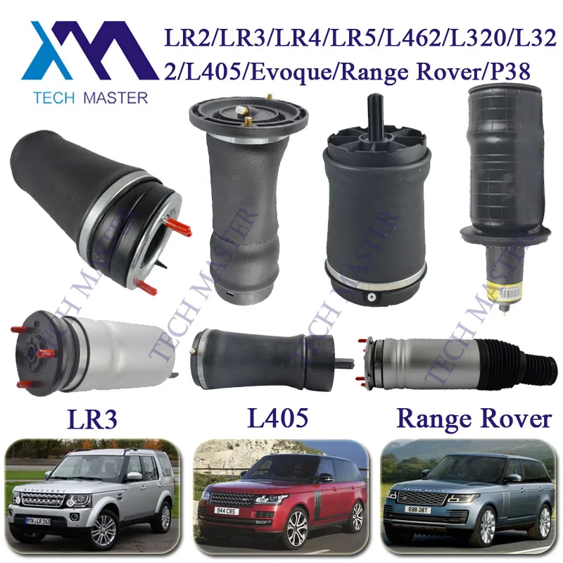 Powietrza sprężyny amortyzacyjne dla samochodów LR2 LR3 LR4 LR5 L462 L320 L322 L405 Evoque Range Rover P38 RNB000750 RKB000151 LR087094 LR016403