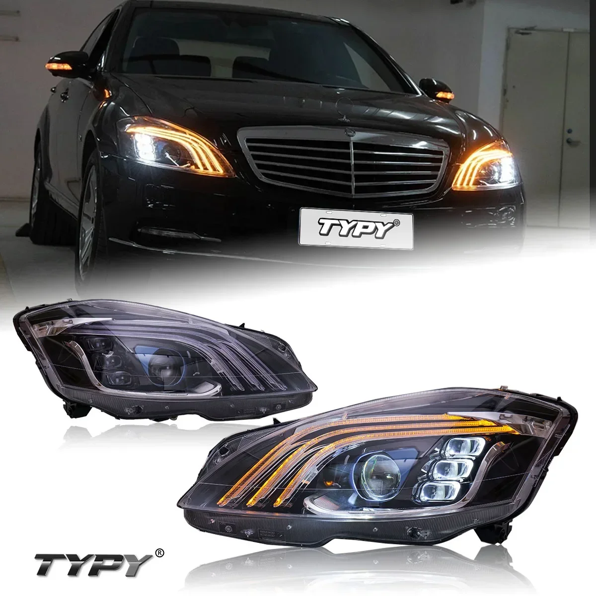 TYPY Original Wholesale Price Auto Headlight Assembly For Benz S-Class W221 2006-2013 Upgrade Modified LED headlights