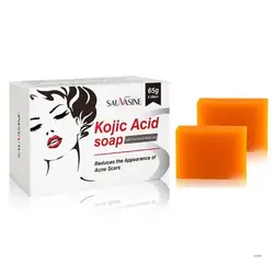 2Pcs Kojic Acid Soap with Vitamin C Hyaluronic Acid Coconut Oil Deep Cleansing Gentle Soap for Face Body Oil Control