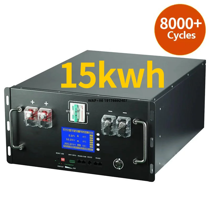 51.2V300Ah Lithium Battery 15kWh Lithium Iron Phosphate Battery 48v LiFePO4 Home Energy Storage Rack-Mounted Lithium Battery