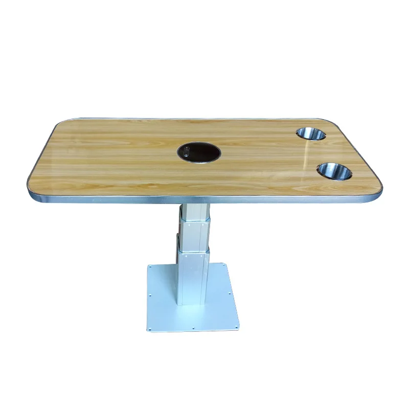 

Hot Sale RV Multifunctional Dining Table Adjustable Height Coffee Lifting Feature For Van Motorhomes Campers Interior Accessory