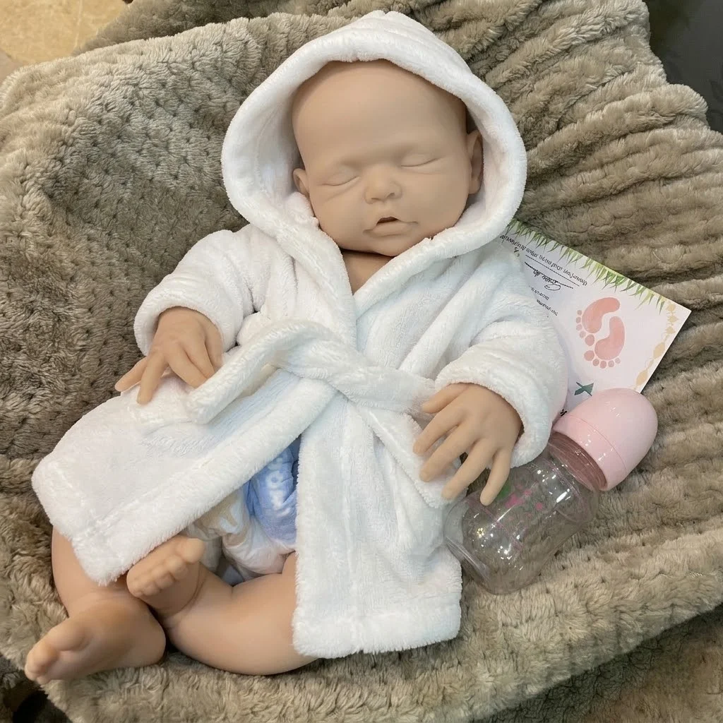 17Inch Reborn Doll Girls Unpainted Full Body Soft Silicone Realistic Reborn Doll Toys For Christmas Gifts Reborn Baby