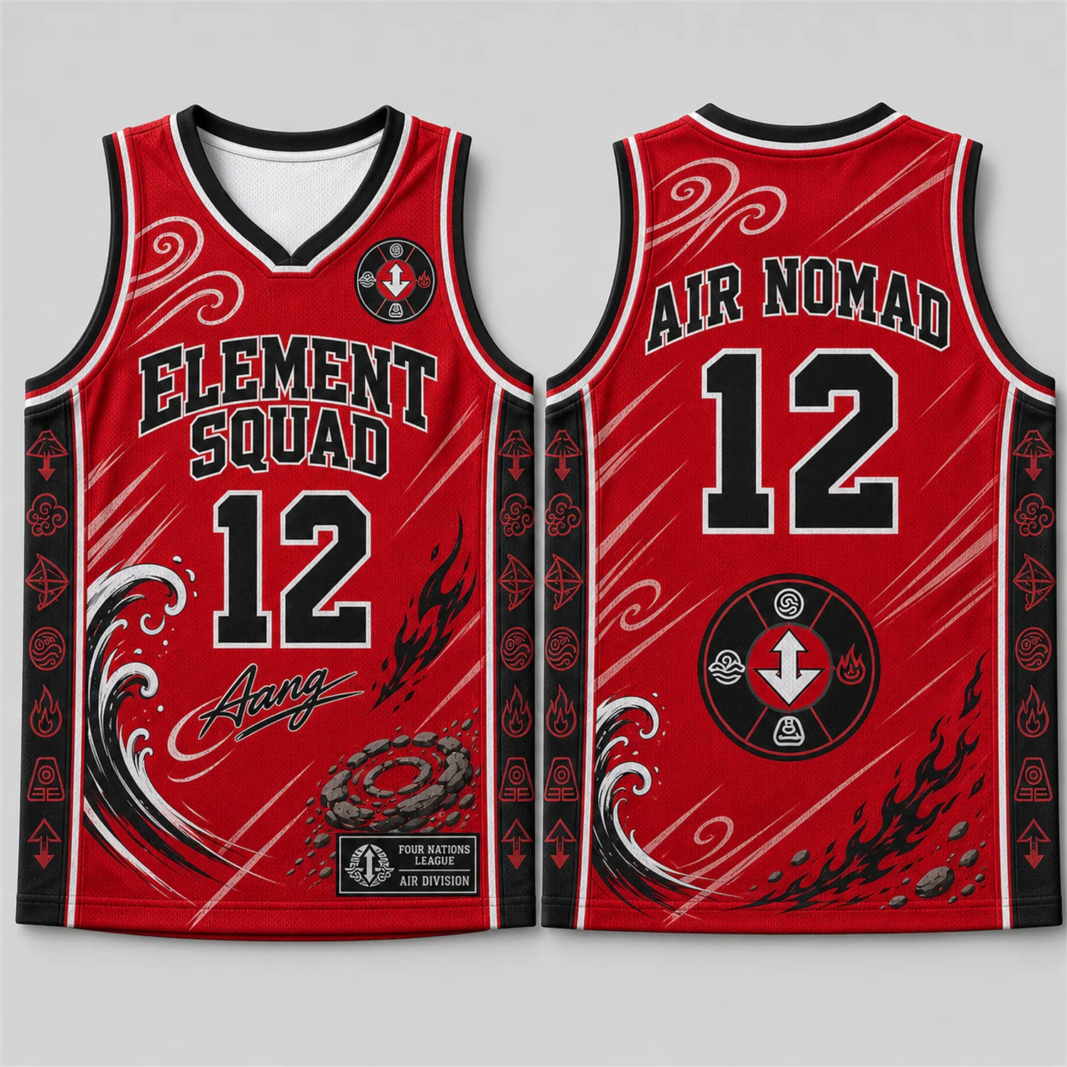 Element Warrior Basketball Poster Sports Wall Art Fantasy Athlete Jersey Room Decor Hanging Banner