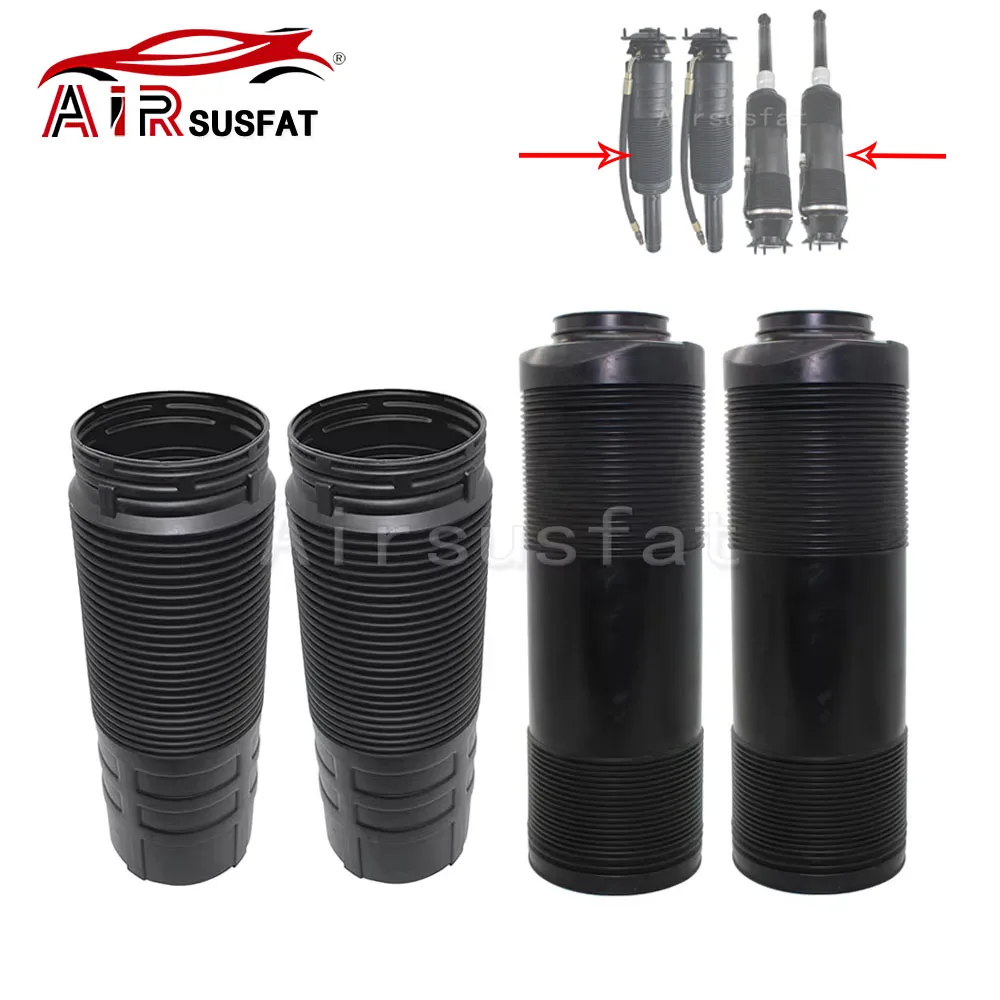 4pcs Front+Rear ABC Hydraulic Shock Absorber Dust Cover For Mercedes Benz S-Class W220 S500 CL Class W215 2203208113 2203206113