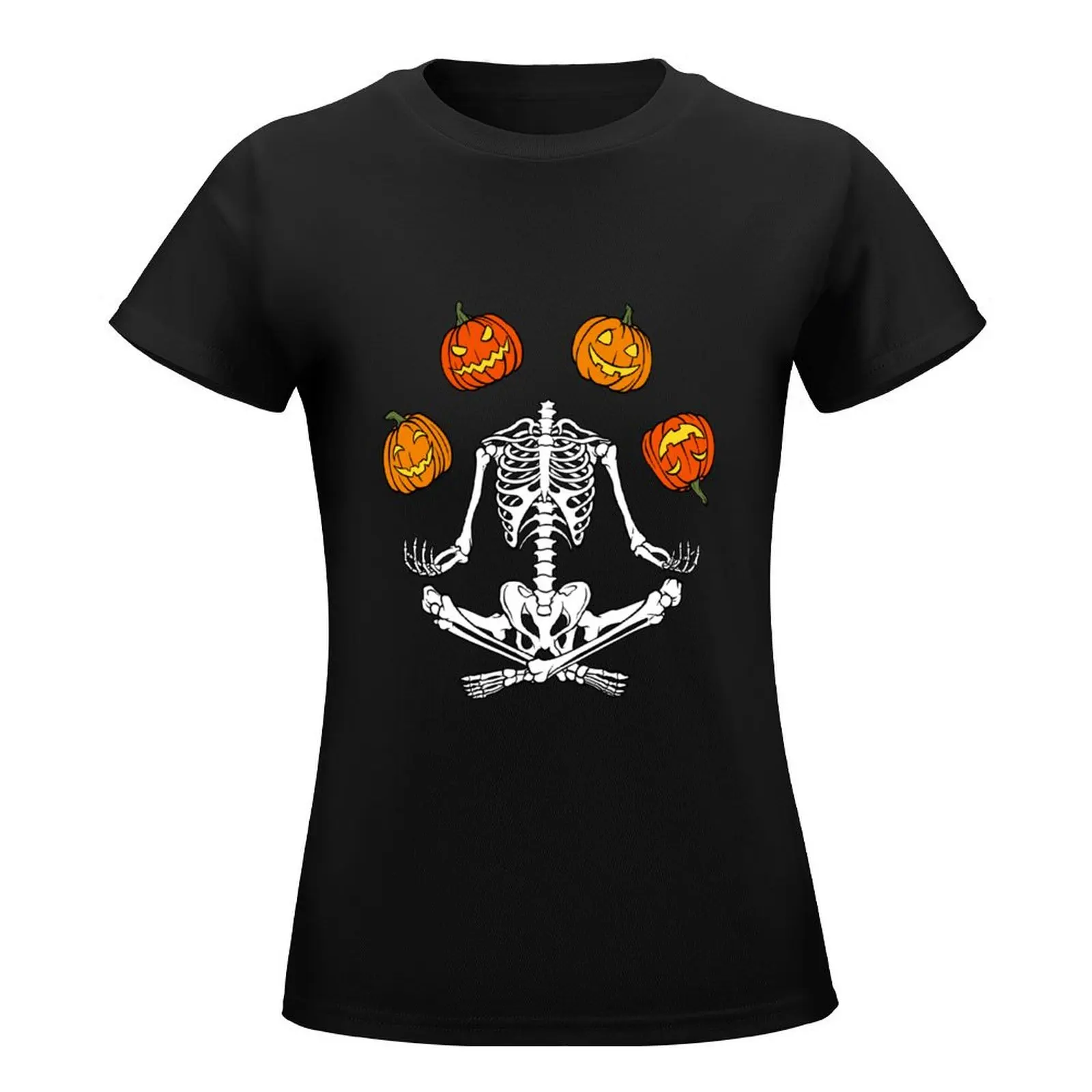 Spooky Halloween Skeleton T-Shirt customizeds sports fans quick drying funny ariat shirts for Women