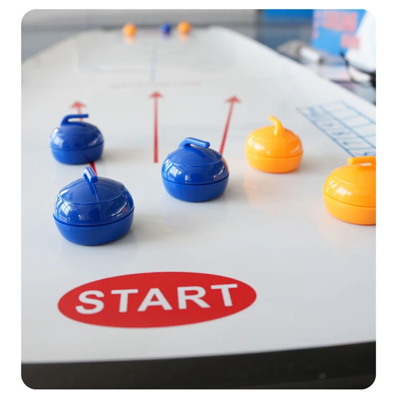 A04F-屋内デスクトップカーリングゲーム磁気競争ボードゲーム 8 個の石付き卓上ゲーム大人子供 & 家族向け