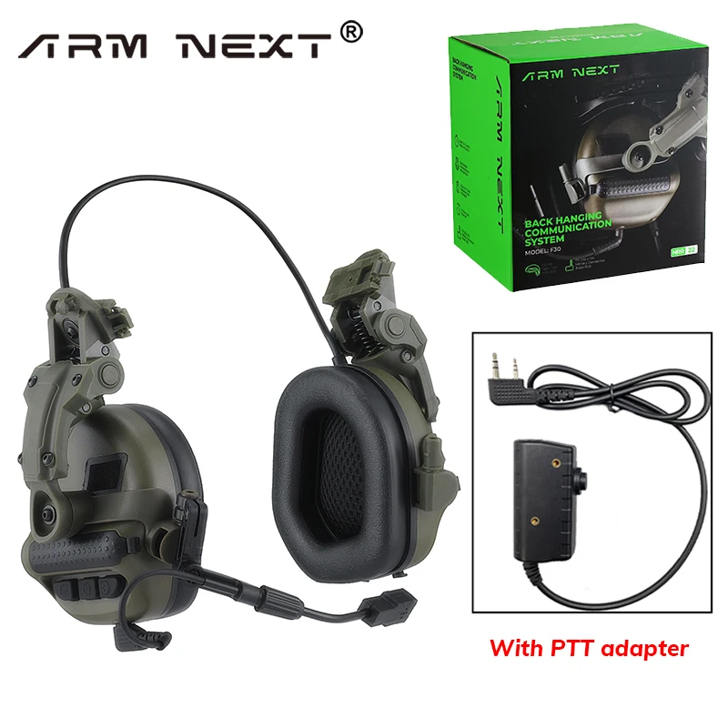 

ARM NEXT Tactical Noise Reduction Shooting Earmuff Microphone Paintball Combat Sports Communication Headsets with PTT cable