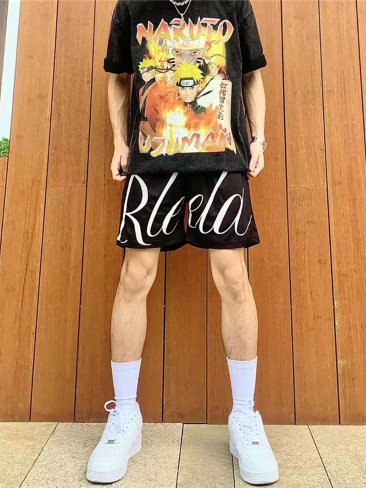 

Rieeia Men's Baskeall orts Qui Dry Breathable Fitn Summer Vintage Sports Brand Knee-Length Four Points Casual Pants